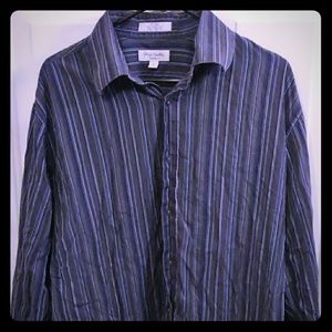 Nordstrom Blue Stripe Button-Up - XL